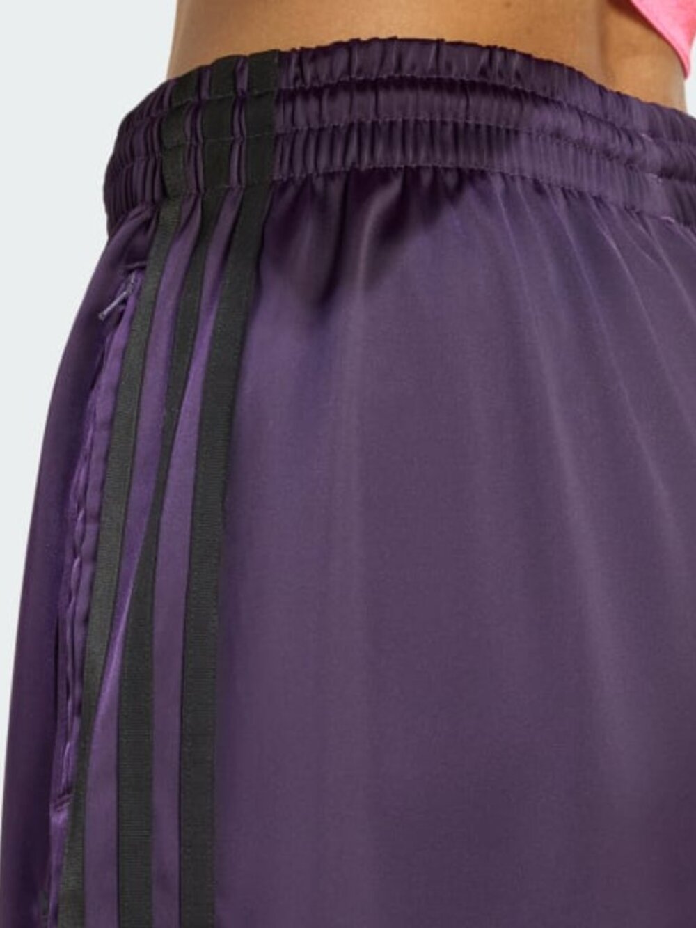 Adicolor Satin Wide Leg Track Pants- Size 18 - Picture 4 of 11